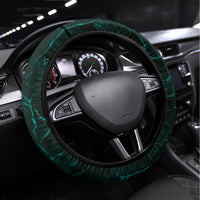 Personalised New Zealand Darts Steering Wheel Cover Turquoise Dart Board Maori Pattern LT05 Universal Fit Turquoise - Polynesian Pride