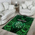 Personalised New Zealand Darts Area Rug Green Dart Board Maori Pattern