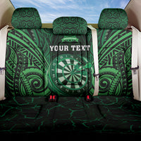 Personalised New Zealand Darts Back Car Seat Cover Green Dart Board Maori Pattern LT05 One Size Green - Polynesian Pride