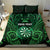 Personalised New Zealand Darts Bedding Set Green Dart Board Maori Pattern