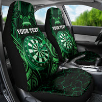 Personalised New Zealand Darts Car Seat Cover Green Dart Board Maori Pattern LT05 - Polynesian Pride