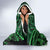 Personalised New Zealand Darts Hooded Blanket Green Dart Board Maori Pattern