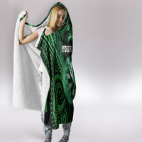 Personalised New Zealand Darts Hooded Blanket Green Dart Board Maori Pattern LT05 - Polynesian Pride