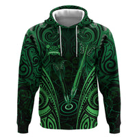 Personalised New Zealand Darts Hoodie Green Dart Board Maori Pattern LT05 Pullover Hoodie Green - Polynesian Pride