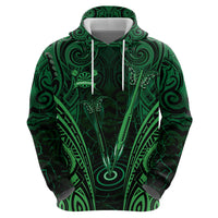 Personalised New Zealand Darts Hoodie Green Dart Board Maori Pattern LT05 - Polynesian Pride