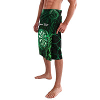 Personalised New Zealand Darts Lavalava Green Dart Board Maori Pattern LT05 - Polynesian Pride