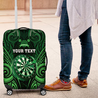 Personalised New Zealand Darts Luggage Cover Green Dart Board Maori Pattern LT05 Green - Polynesian Pride