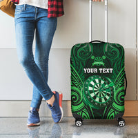 Personalised New Zealand Darts Luggage Cover Green Dart Board Maori Pattern LT05 - Polynesian Pride