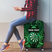 Personalised New Zealand Darts Luggage Cover Green Dart Board Maori Pattern LT05 - Polynesian Pride