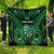 Personalised New Zealand Darts Quilt Green Dart Board Maori Pattern