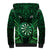 Personalised New Zealand Darts Sherpa Hoodie Green Dart Board Maori Pattern