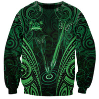 Personalised New Zealand Darts Sweatshirt Green Dart Board Maori Pattern LT05 Unisex Green - Polynesian Pride