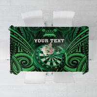 Personalised New Zealand Darts Tablecloth Green Dart Board Maori Pattern LT05 Green - Polynesian Pride