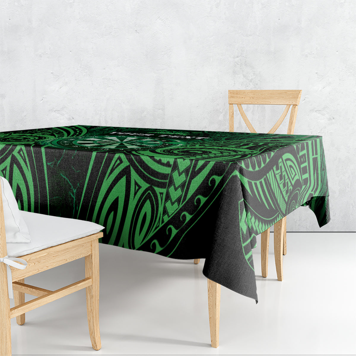 Personalised New Zealand Darts Tablecloth Green Dart Board Maori Pattern LT05 - Polynesian Pride