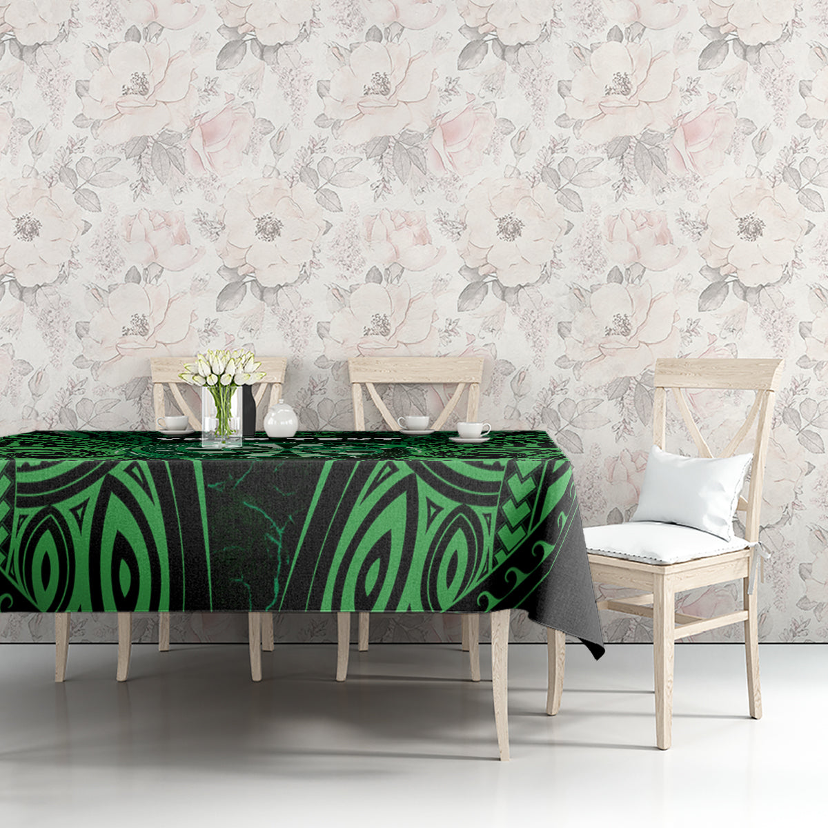 Personalised New Zealand Darts Tablecloth Green Dart Board Maori Pattern LT05 - Polynesian Pride