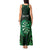 Personalised New Zealand Darts Tank Maxi Dress Green Dart Board Maori Pattern