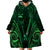 Personalised New Zealand Darts Wearable Blanket Hoodie Green Dart Board Maori Pattern