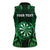 Personalised New Zealand Darts Women Sleeveless Polo Shirt Green Dart Board Maori Pattern