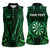 Personalised New Zealand Darts Women Sleeveless Polo Shirt Green Dart Board Maori Pattern