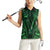 Personalised New Zealand Darts Women Sleeveless Polo Shirt Green Dart Board Maori Pattern