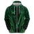 Personalised New Zealand Darts Zip Hoodie Green Dart Board Maori Pattern