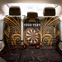 Personalised New Zealand Darts Back Car Seat Cover Gold Dart Board Maori Pattern LT05 - Polynesian Pride