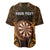 Personalised New Zealand Darts Baseball Jersey Gold Dart Board Maori Pattern