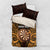 Personalised New Zealand Darts Bedding Set Gold Dart Board Maori Pattern