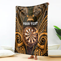 Personalised New Zealand Darts Blanket Gold Dart Board Maori Pattern LT05 - Polynesian Pride
