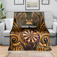 Personalised New Zealand Darts Blanket Gold Dart Board Maori Pattern LT05 - Polynesian Pride