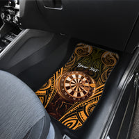 Personalised New Zealand Darts Car Mats Gold Dart Board Maori Pattern LT05 - Polynesian Pride