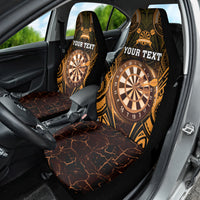 Personalised New Zealand Darts Car Seat Cover Gold Dart Board Maori Pattern LT05 - Polynesian Pride