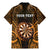 Personalised New Zealand Darts Family Matching Mermaid Dress and Hawaiian Shirt Gold Dart Board Maori Pattern