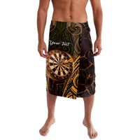 Personalised New Zealand Darts Lavalava Gold Dart Board Maori Pattern LT05 Gold - Polynesian Pride