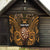 Personalised New Zealand Darts Quilt Gold Dart Board Maori Pattern