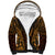 Personalised New Zealand Darts Sherpa Hoodie Gold Dart Board Maori Pattern