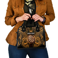 Personalised New Zealand Darts Shoulder Handbag Gold Dart Board Maori Pattern LT05 - Polynesian Pride