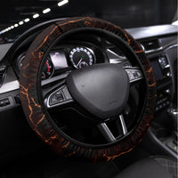 Personalised New Zealand Darts Steering Wheel Cover Gold Dart Board Maori Pattern LT05 Universal Fit Gold - Polynesian Pride