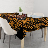 Personalised New Zealand Darts Tablecloth Gold Dart Board Maori Pattern LT05 - Polynesian Pride