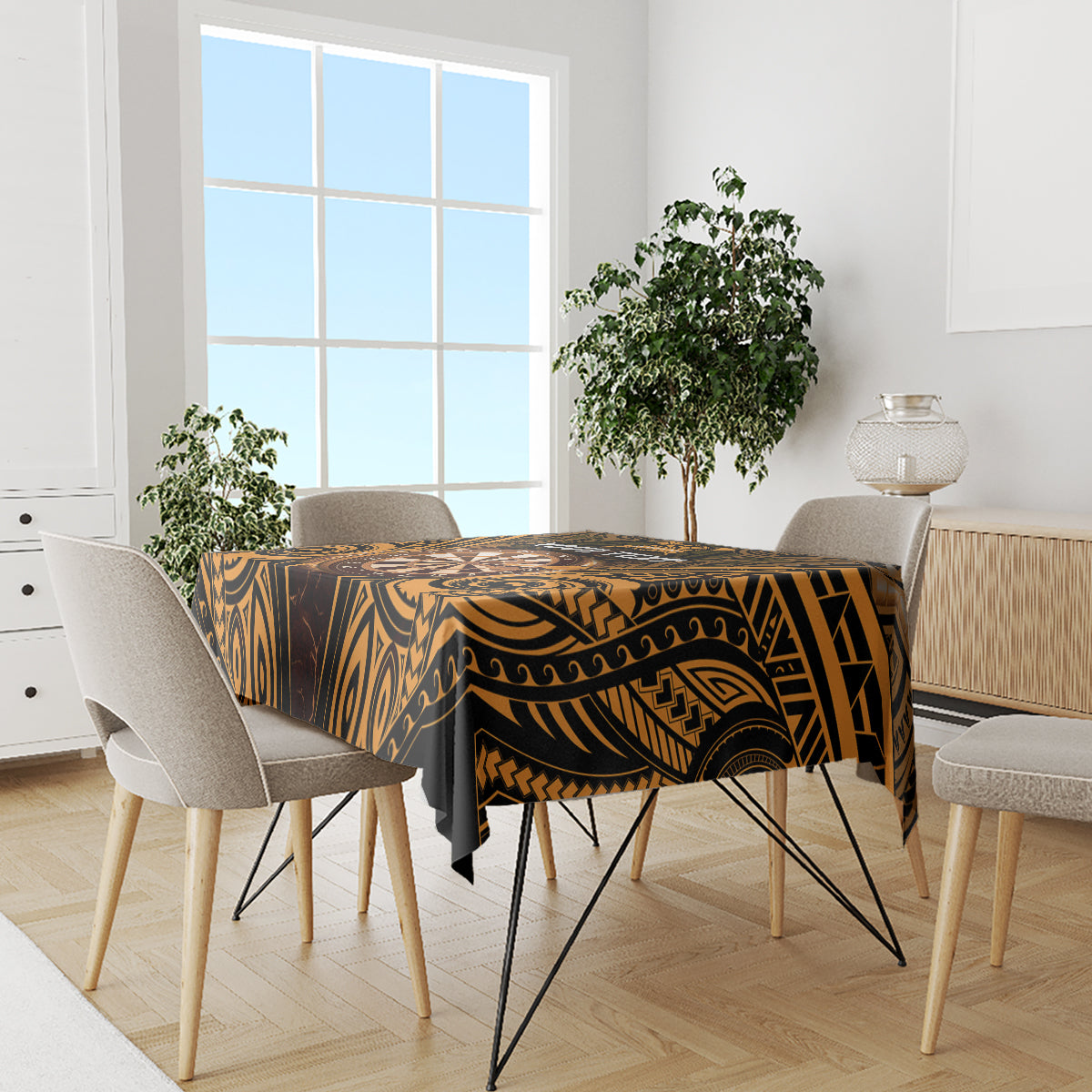 Personalised New Zealand Darts Tablecloth Gold Dart Board Maori Pattern LT05 - Polynesian Pride