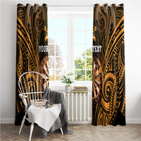 Personalised New Zealand Darts Window Curtain Gold Dart Board Maori Pattern LT05 - Polynesian Pride
