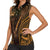 Personalised New Zealand Darts Women Sleeveless Polo Shirt Gold Dart Board Maori Pattern