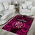 Personalised New Zealand Darts Area Rug Pink Dart Board Maori Pattern