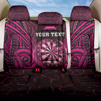 Personalised New Zealand Darts Back Car Seat Cover Pink Dart Board Maori Pattern LT05 One Size Pink - Polynesian Pride