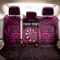 Personalised New Zealand Darts Back Car Seat Cover Pink Dart Board Maori Pattern LT05 - Polynesian Pride