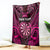 Personalised New Zealand Darts Blanket Pink Dart Board Maori Pattern