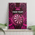 Personalised New Zealand Darts Canvas Wall Art Pink Dart Board Maori Pattern