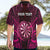 Personalised New Zealand Darts Hawaiian Shirt Pink Dart Board Maori Pattern