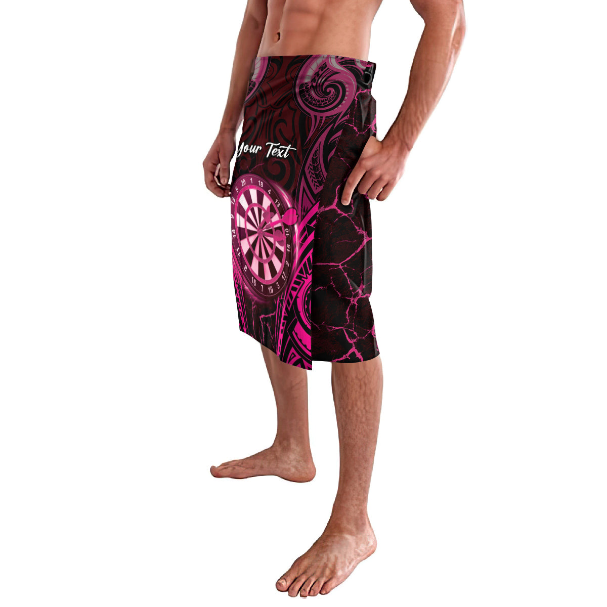 Personalised New Zealand Darts Lavalava Pink Dart Board Maori Pattern LT05 - Polynesian Pride