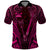 Personalised New Zealand Darts Polo Shirt Pink Dart Board Maori Pattern